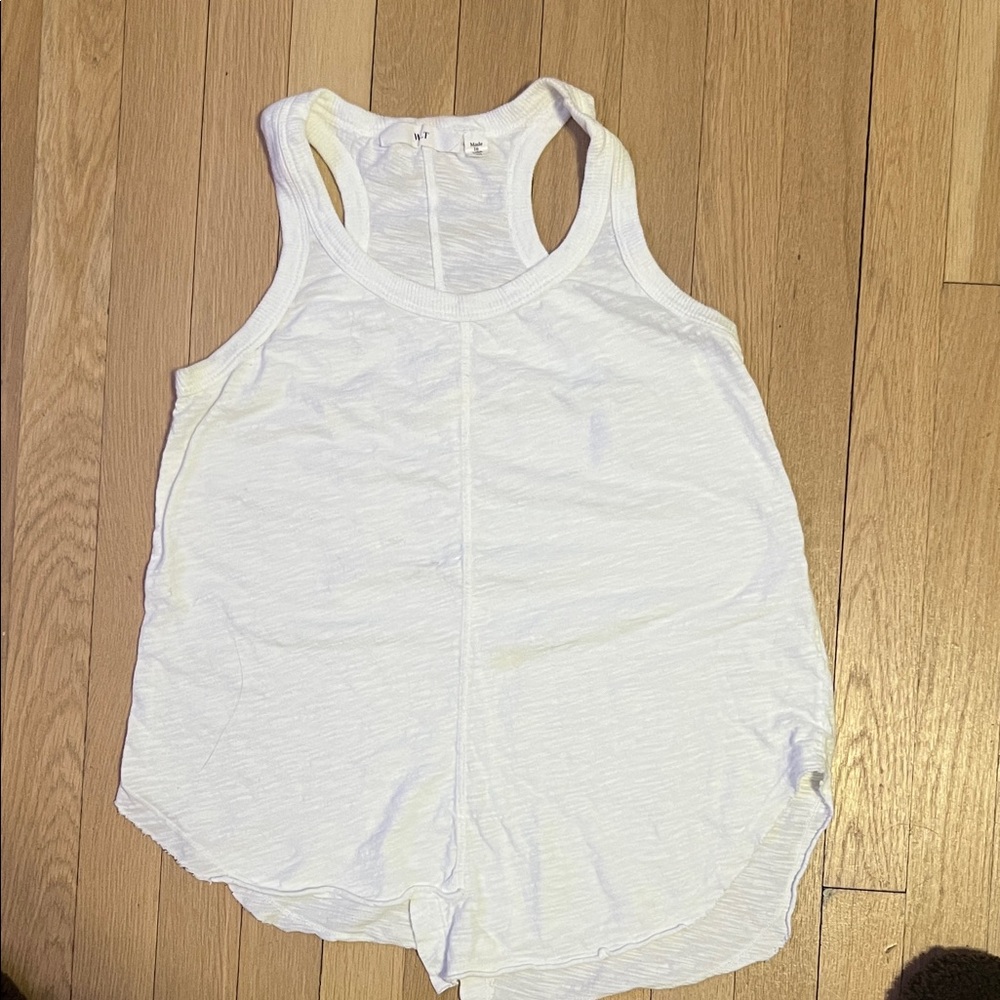 Wilt White Racerback Tank Top